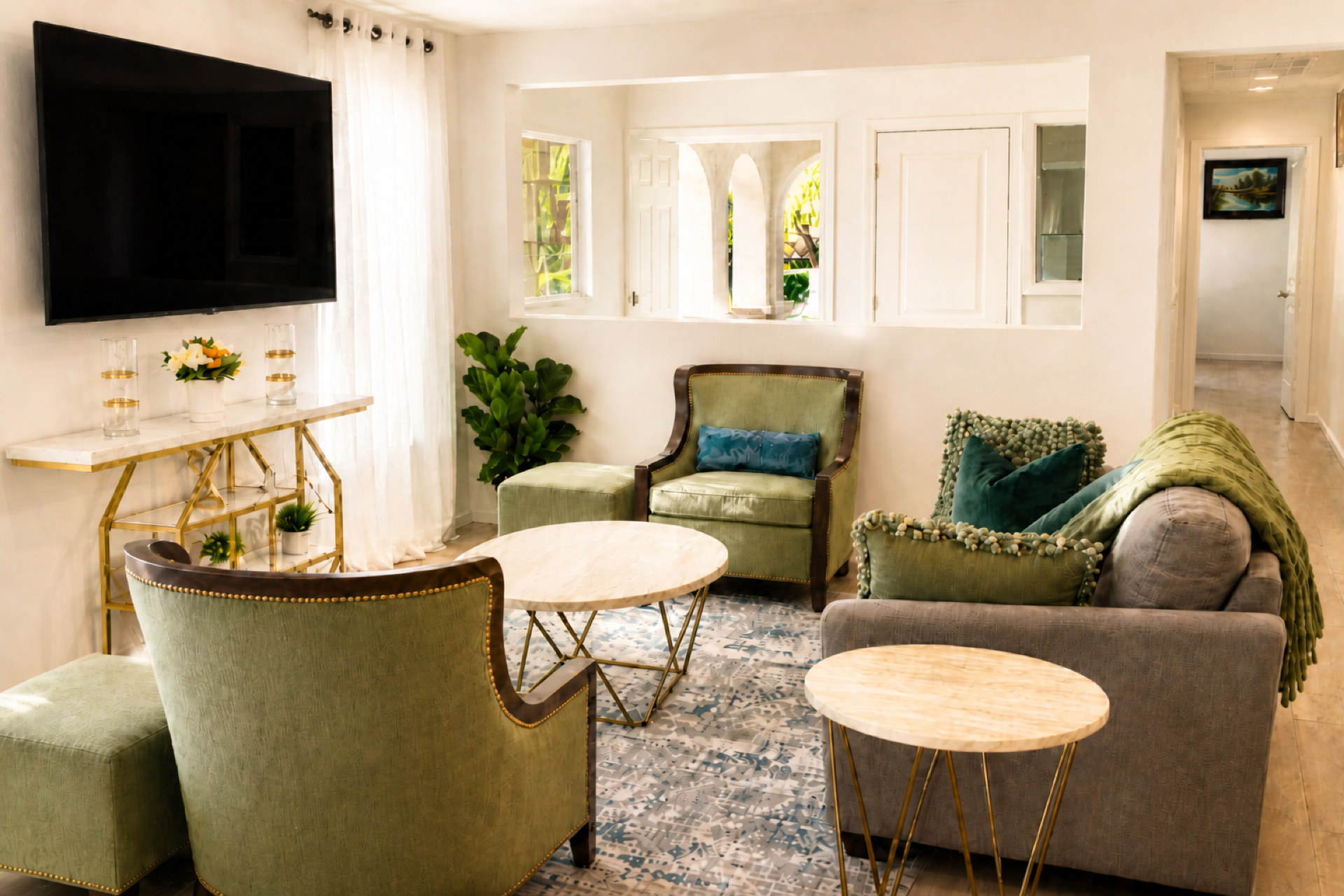 Living room seating area